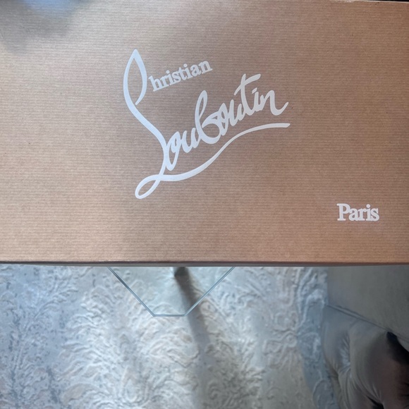 Christian Louboutin red and gold spike flat shoe - Picture 9 of 9